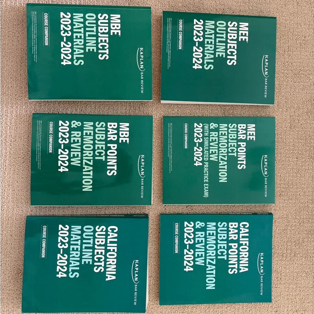 Kaplan Bar Review Books Set California
